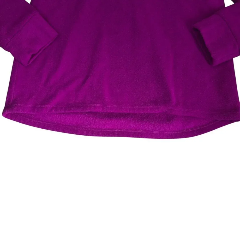Old Navy Micro Fleece Turtleneck High Low Hem Pullover Girls Size L 10 12 Purple